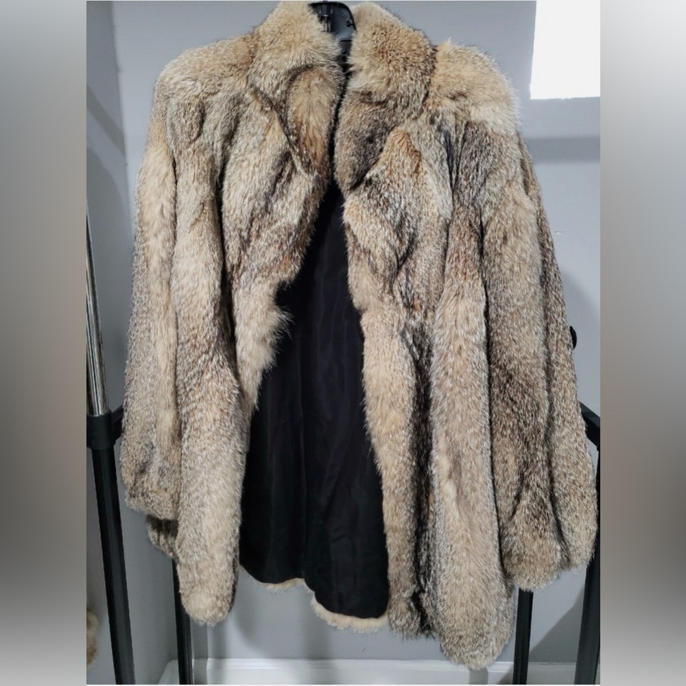 Luxurious Tan Fox Fur Coat